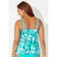 thumbnail image 2 of Swimsuits for All Women's V-Neck Flowy Tankini Top, 2 of 4