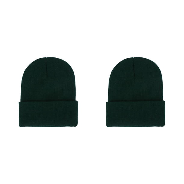 Qarigey Gorro Beanie Gorros De Punto Skullcap Multifuncional A Prueba De Viento Verde Oscuro Verde oscuro 2Conjunto
