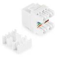 thumbnail image 3 of NavePoint 180 Degree Cat6 Keystone Jack, RJ45 Ethernet Connector, Type 110, White 25-Pack, 3 of 5
