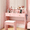 Style A-Pink, variant on CLOUDREST PRO White Vanity Desk Set with Mirror, Makeup Vanity with LED Lights & 3 Color Modes, Adjustable Brightness, Built-in Power Strip, 5 Drawers, Dressing Table for Women Girls