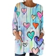 thumbnail image 3 of TaTaai Women’s Print Long Sleeve Round Neck T Shirts Casual Loose Blouses With Pockets Soft Polyester Tops Fall Spring Daily Street Tees Gift, 3 of 7