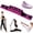 Pink, variant on Fitness Resistance Band for Stretching and Yoga, Numbered Resistance Bands for Glutes, 8-Section Elastic Training Bands with Handles for Yoga, Stretching, Pilates, Fitness