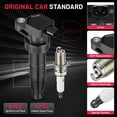 thumbnail image 6 of BDFHYK Ignition Coil Pack UF-546 and Iridium Spark Plugs 7090 Compatible with Hyundai Azera Entourage Sonata Veracruz Kia Amanti Optima Rondo Sedona Sorento 2.4L 4.3L 4.5L 4.8L L4 V6 IC626,Sets of 6, 6 of 6