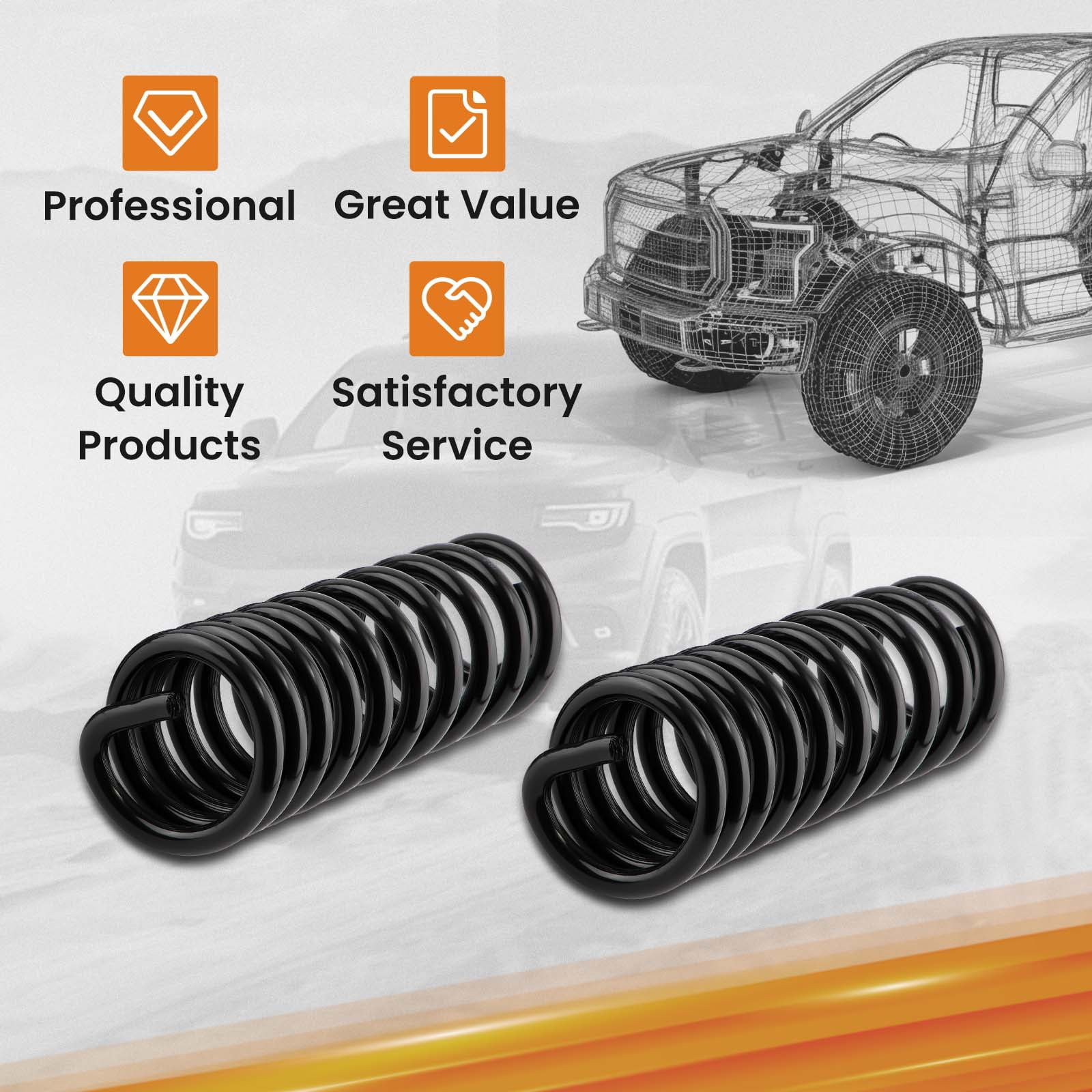 maXpeedingrods 1.5" Front Coil Spring Leveling Kit for Ford F150 for Ford Bronco 1980-1996, Set of 2
