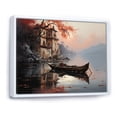 thumbnail image 2 of Designart "Lakeside Serenity in Italy" Landscapes Floater Framed Wall Art Living Room, 2 of 7