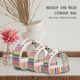 thumbnail image 3 of New Straw Woven Transparent Pvc Semi-Circular Cosmetic Bag Waterproof Rainbow Woven Toiletries Business Trip Storage Bag, 3 of 5