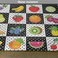 thumbnail image 6 of Ambesonne Black and White Place Mats Set of 4, Kitchen Fruits, Standard Size, Multicolor, 6 of 6