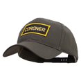 thumbnail image 2 of Foroner Text Law Forces Patched Big Size Structured Solid Poly Cotton Twill High Profile Prostyle Cap - Olive XL-3XL, 2 of 5