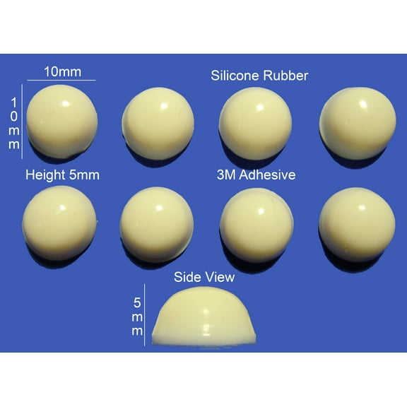 VATH Self Adhesive Silicone Rubber Feet 10mm(L) x 5mm(H) 8pcs [RB133]