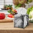 thumbnail image 5 of FUIALDOLG Tissue Box Cover Square – Grey Marble Tissue Box Holder Waterproof PU Leather Modern Facial Decorative Organizer for Bathroom/Car/Office Decor, 5 of 7