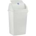 thumbnail image 3 of Superio Large Plastic Kitchen Trash Can 13 Gallon White  Swing Top Trash Can with Lid, 52 Qt Garbage Waste Bin for Kitchen, Garage, Indoor and Outdoor Trash Can, 3 of 9
