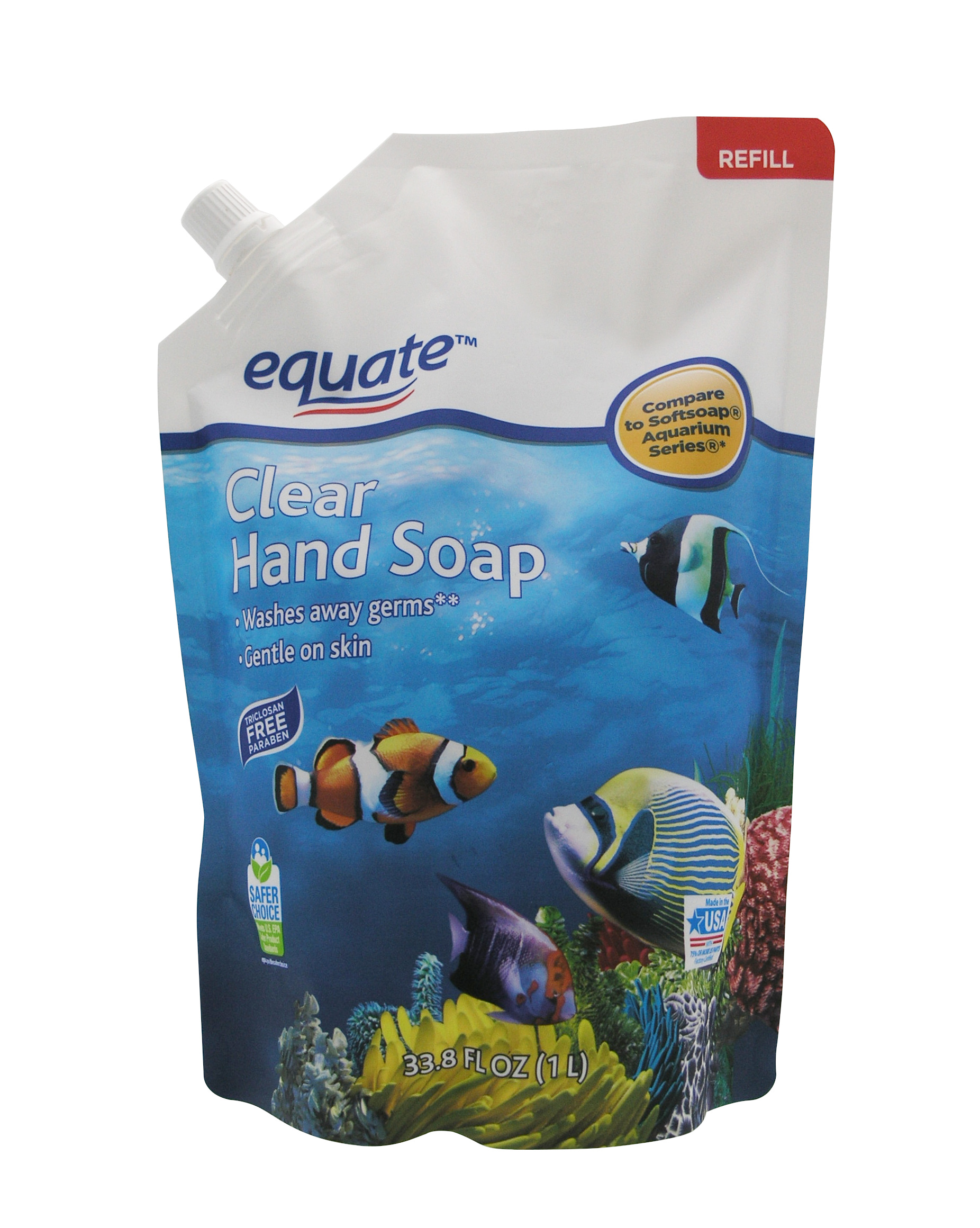 Equate Clear Hand Soap, Refill, 33.8 Oz Walmart Inventory Checker