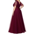 thumbnail image 2 of Maxi Vestido Dama Mujer Elegante Fiesta Drapleado Talla Extra Dara Baby  Vest096, 2 of 4