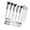 wooden handle silver, variant on Complete Cosmetic Brush Set Silky Soft Fiber Bristles Seamless Blending Hypoallergenics Design Multipurpose Makeup Applicators For Daily Use