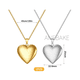 thumbnail image 2 of Collar Dije Corazón Para Parejas Fotos Acero, 2 of 4