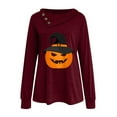 thumbnail image 6 of Qepwsc Womens Long Sleeve Halloween Shirts Tops for Women Crew Neck Graphic Sweatshirt Casual Blouses Tees Going Out Tops Basic Tees Top Loose Fits lounge Tshirts for Women Plus Size S-XXL, 6 of 7