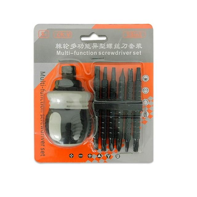 13-in-1 Multifunctional Shaped Ratchet Retractable Purpose Screwdriver Set 7-in-1 One Change Screwdriver