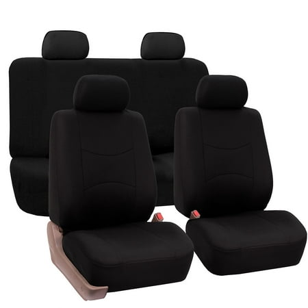 FH Group Universal Flat Cloth Fabric Car Seat Cover, Full Set,