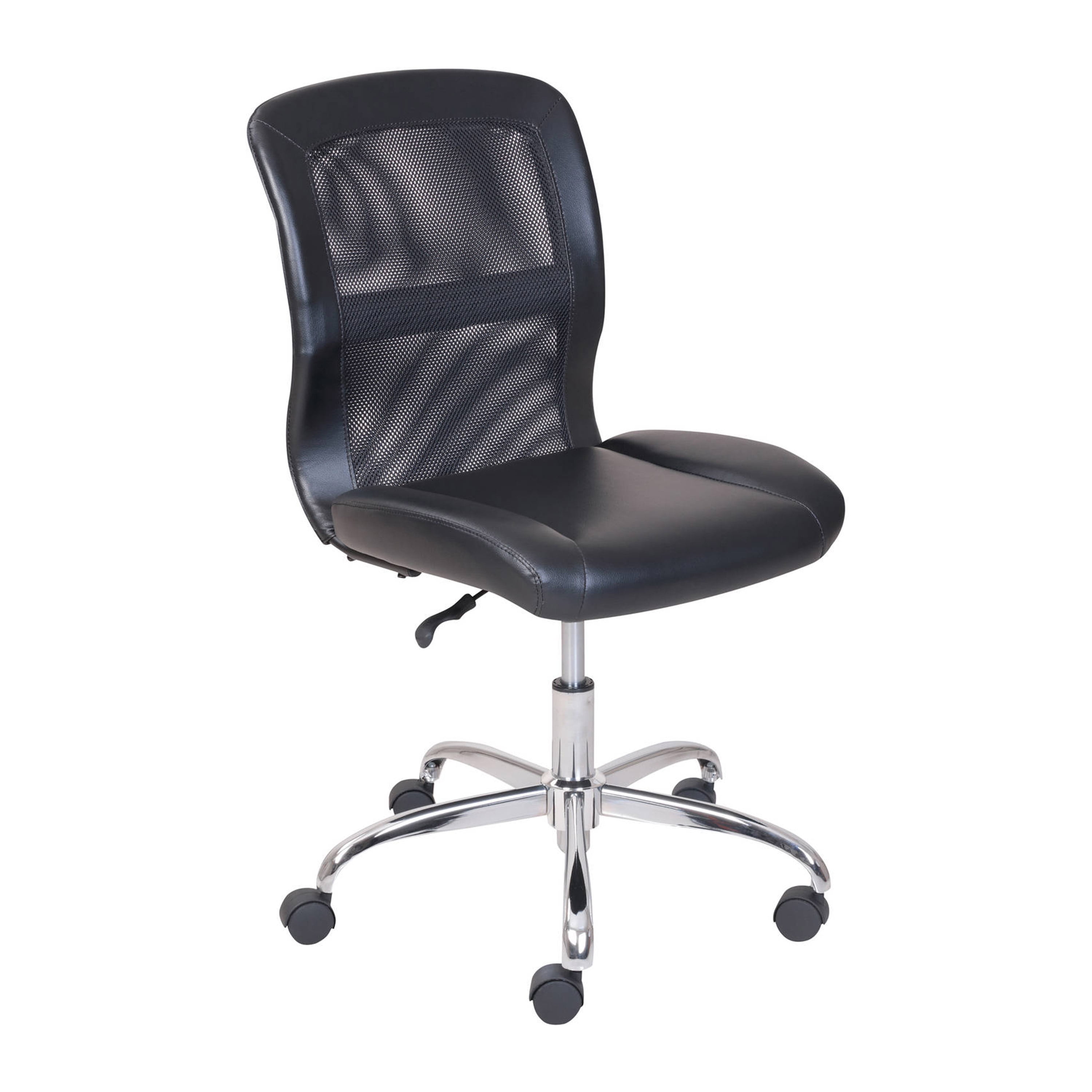 Mainstays Mid Back Vinyl Mesh Task Office Chair Black Walmart