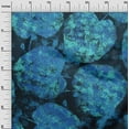 thumbnail image 3 of oneOone Velvet Medium Blue Fabric Abstract Leaf Texture Sewing Craft Projects Fabric Prints By Yard 58 Inch Wide, 3 of 4