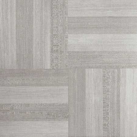 Mosaico Clasico Ash Grey Wood 12x12 Self Adhesive Vinyl Floor Tile - 45 Tiles/45 sq. Ft