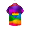 thumbnail image 4 of Summer Rainbow Hawaiian Shirts for Men,Beach Hawaiian Shirts for Men Funny Tie Dyeing Gradient Button Shirts for Men Short Sleeve,Mens Hawaiian Button Down Shirts Tropical Summer Beach Shirts, 4 of 4