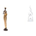 thumbnail image 1 of Escultura De Figura De Dama Tribal Africana Con Llama De Fuego Abstracta, Obra De Arte De Resina Para Decoración Del Hogar, Dormitorio, Mesa, TV, Mueble, Oficina, Estantería, Regalo, 1 of 8