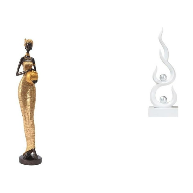 Escultura De Figura De Dama Tribal Africana Con Llama De Fuego Abstracta, Obra De Arte De Resina Para Decoración Del Hogar, Dormitorio, Mesa, TV, Mueble, Oficina, Estantería, Regalo