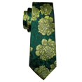 thumbnail image 4 of Set de corbatas Barry.Wang con estampado floral de seda, 150 cm, con gemelos, 4 of 7