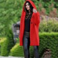 thumbnail image 1 of Cardigan Long Ample à Manches Longues pour Femmes Couleur Unie avec Capuche, 1 of 8
