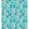 thumbnail image 3 of Ambesonne Antique Duvet Cover Set, Paisley Blue Flowers, 2-Calking, Aqua Teal, 3 of 3