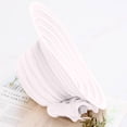 thumbnail image 6 of Karymi Baseball Cap Elegant Organza Wide Floppy Brim Dress Hat with Handmade 3D Fabric Flower and Rhinestone, Layered Pleated Sheer Mesh Hat Tea Party Hats for Women, 6 of 8
