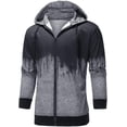 thumbnail image 5 of Men's Ombre Tie Dye Print Polyester Pocket Athletic Fit Blend Full Zip Hoodie Hooded Sweater Jacket, 5 of 6