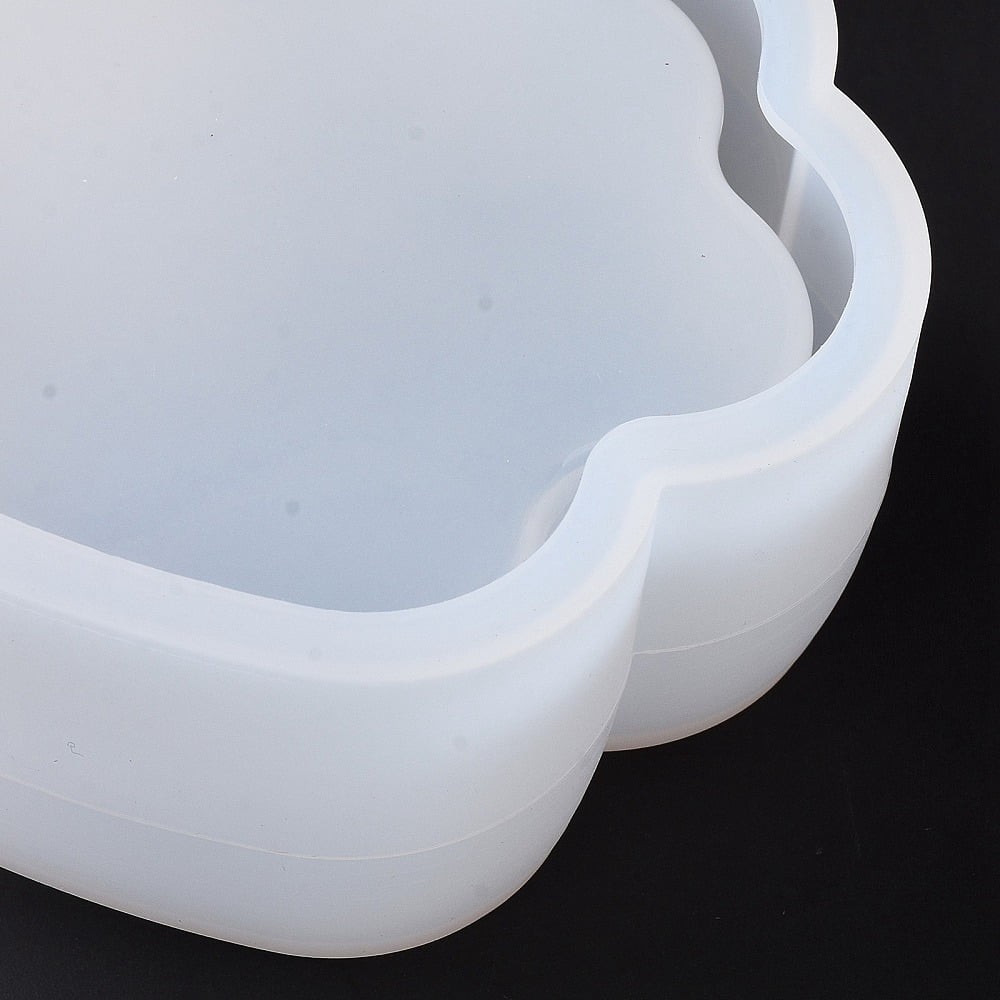 DIY Cat's Paw Print Storage Box Silicone Molds Resin Casting Molds For UV Resin Epoxy Resin Craft Making White 94x86x17mm & 93x88x41mm 2pcs/set