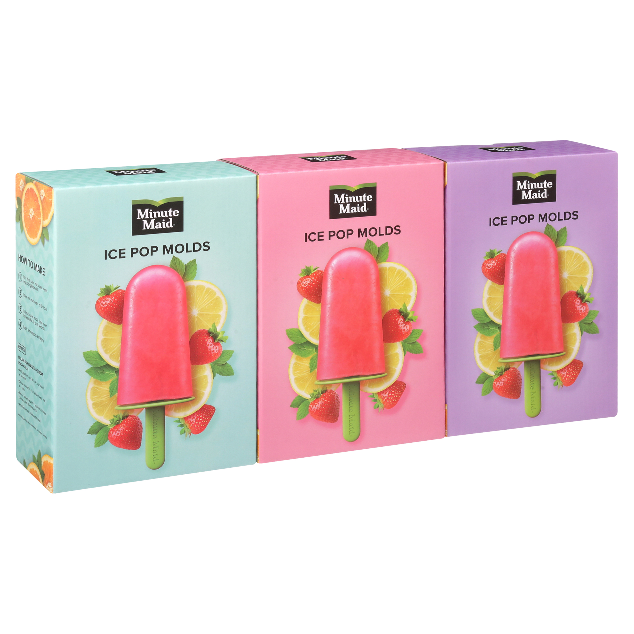 Minute Maid Set of 3 Ice Pop Molds - 1 Red, 1 Teal, 1 Purple - image 2 of 8
