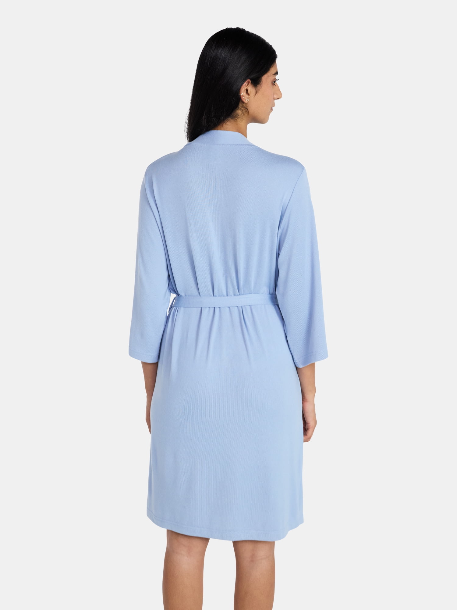 Lissome Women's Ultra Soft Stretchy Knit Belted Wrap Robe, Sizes S-3X