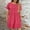 B208 Hot Pink womens summer dresses clearance under $5, variant on Xqxayjr Summer Flowy Swing Aline Tiered Knee Length Midi Sun Dress for Womens Vacation Dresses Plus Size Ruffle Short Sleeve Crewneck Trendy Outfits Evening Dress