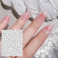 thumbnail image 3 of UDIYO Nail Art Sticker Self-adhesive White Flower Decal Ultra Thin Nails Art Tip Decoration 2D Sticker Manicure Supplies, 3 of 7