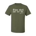 thumbnail image 2 of Wild Bobby, Thou Shall Not Try Me Mood 24:7, Inspirational/Christian, Men Graphic Tee, Military Green, Medium, 2 of 4