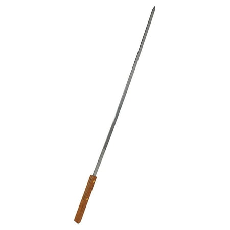 - Set of 3 BBQ Skewers - Stainless Steel Wooden Handle 27 Inch Long 1/2 Inch Wide for Shish Kebab Turkish Grills & Koubideh Brazilian style BBQ