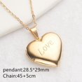thumbnail image 2 of Locket Picture Pendant Necklace,Vintage Engraved Flower Empaistic Carved Pattern Oval Round Heart Necklace-7 colorname, 2 of 2