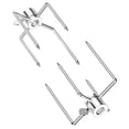 thumbnail image 1 of 2Pcs Stainless Steel BBQ Rotisserie Forks Heavy Duty Grill Rotisserie Spit Meat Forks Fits Square Spit Rods, 1 of 7
