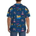 thumbnail image 3 of Yiaed Dogs Riding Skateboard Print Mens Casual Wrinkle Free Shirts Short Sleeve Button Down Summer Stretch Dress Shirt-4X-Large, 3 of 5