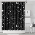 thumbnail image 2 of Gothic Shower Curtain Set - Dark Celestial Moon & Star Print, Mystical Cosmic Bath Decor, Waterproof Polyester 72"x84", Goth Aesthetic Gift, 2 of 5