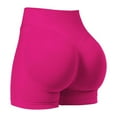 thumbnail image 5 of adviicd Women Workout Impact Shorts 4.5 Scrunch Lifting Tummy Control Gym Shorts Comfy Running Seamless Booty Biker Shorts Hot Pink, S, 5 of 5