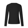 thumbnail image 4 of Juslio Women Sweaters Pullovers Women Tops Solid Crew Neck Long Sleeve Knit Black, 4 of 6
