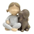 thumbnail image 2 of WLPZXP Girl And Dog Statue, Collectible Resin Sculpture for Living Room, Table And Desk, 2 of 8