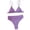 Purple, variant on Fesfesfes Women Bikini Set Solid Color Low Cut Swimwear Beachwear High Waist Tummy Control Bottom Split Swimsuit Gifts for Her Under 10$