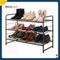 thumbnail image 1 of Bextsrack 3 Tier Shoe Rack Shoe Rack Organizer Closet Shoe Rack in Kitchen,(Bronze), 1 of 7