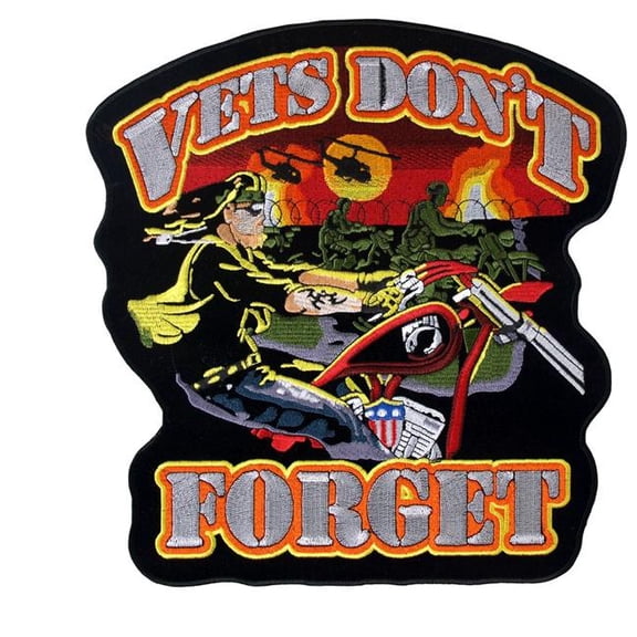 Hot Leathers 11 x 12 in. Vets Dont Forget Patch - Multi Color